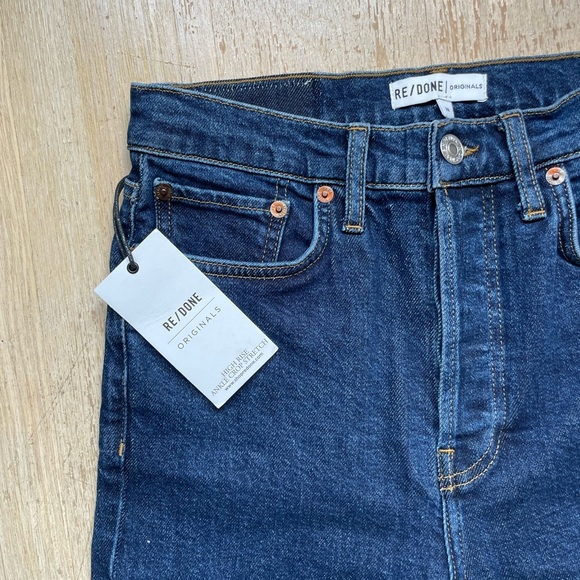 🦃NWT Re/Done High Rise Ankle Crop Stretch Jeans - Picture 2 of 5